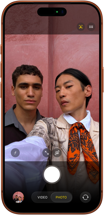 iPhone 17 Pro, face avant, Cadre centré pour les photos